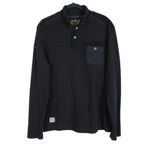Point Zero Gold Edition Black Quarter-zip Sweater